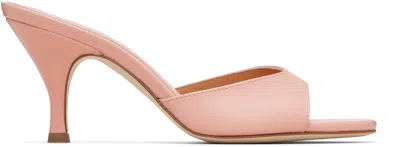 Aeyde Pink Samia Stiletto Mule Heeled Sandals