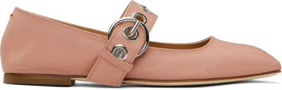 Aeyde Uma Twill Mary Jane Flats In Pink