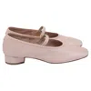 Aeyde Pippa Low-heeled Ballet Flats In Pink Nappa Leather In Pink