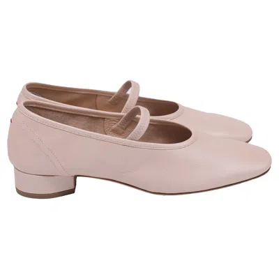 Aeyde Pippa Low-heeled Ballet Flats In Pink Nappa Leather