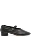 Aeyde Womens Pippa Block-heel Leather Ballet Flats Blac