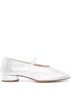 Aeyde Pippa Metallic Mary Jane Pump In Silver