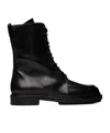 Aeyde Plain Colour Leather Ankle Boots In Black