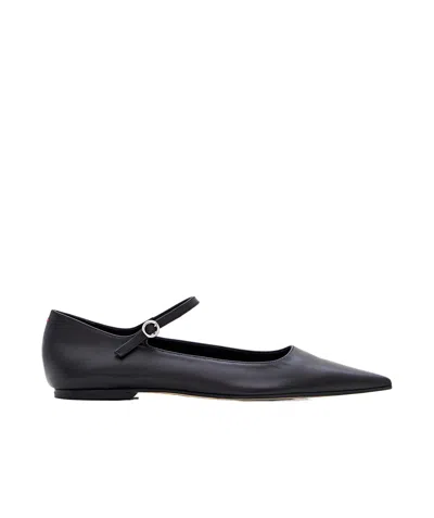 Aeyde Pointed Ballet Shoes In Schwarz
