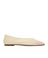Aeyde Off-white Moa Ballerina Flats In Creamy