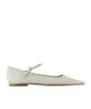 Aeyde Cleo Mary Jane Flats In White