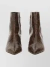 Aeyde Pointed Toe Ankle Boots With Kitten Heel In Brown