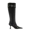Aeyde Pointed-toe Knee-high Boots In Black