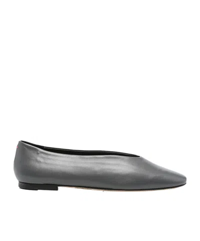 AEYDE POINTED-TOE LEATHER FLATS