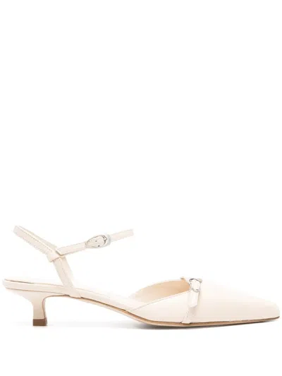 Aeyde Pointed-toe Leather Pumps In Neutrals