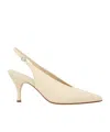 Aeyde Neutrals Pointed Toe Slingback Pumps In Neutral