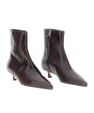 Aeyde Pointed-toe Ankle Boots In Brown