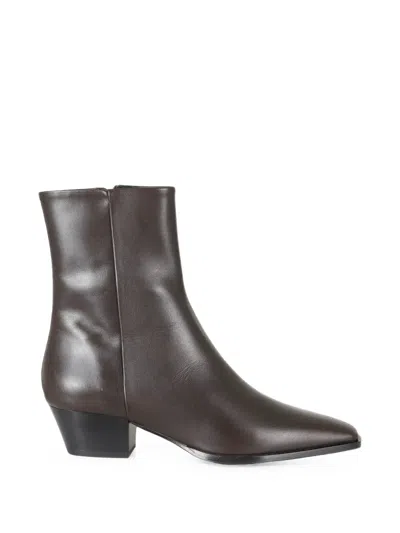 Aeyde Pointed-toe Ankle Boots In Brown