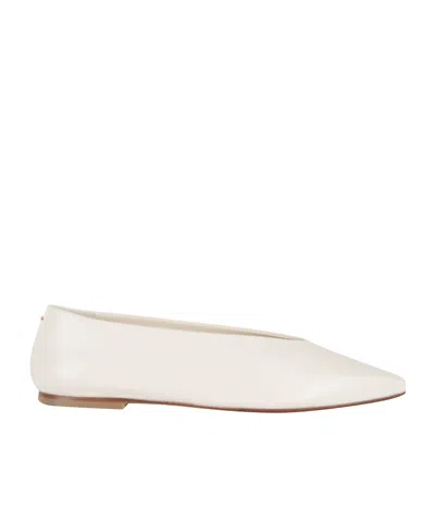Aeyde Pointed-toe Ballet Flats In White