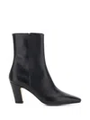Aeyde Pointed-toe Leather Ankle Boots In Multi