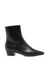 Aeyde Pointed-toe Leather Boots In Black