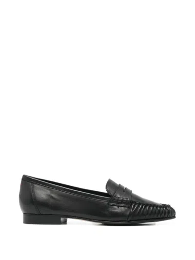Aeyde Pointed-toe Leather Loafers In Black
