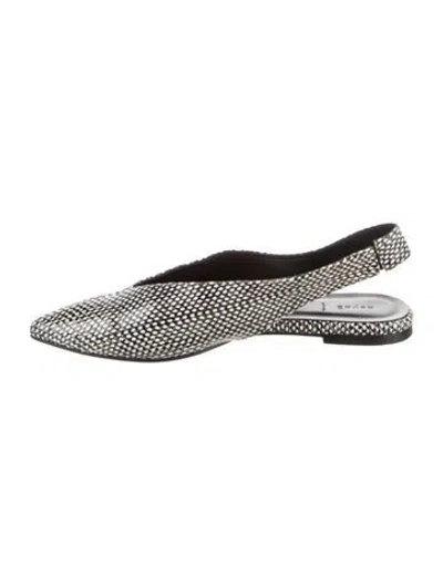 Pre-owned Aeyde Polka Dot Print Slingback Flats In Multicolor