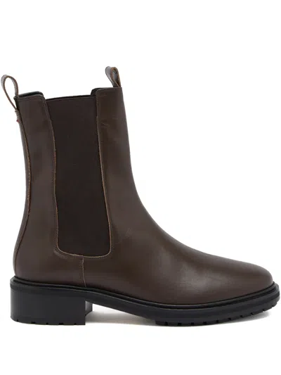 Aeyde Pull-tab Chelsea Boots In Brown