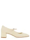 Aeyde Off-white Aline Leather Mary-jane Heels