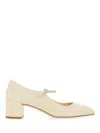 Aeyde Off-white Aline Leather Mary-jane Heels In White