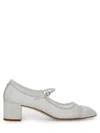 Aeyde Buckle Fastened High Heeled Pumps In White