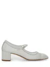 Aeyde Buckle Fastened High Heeled Pumps In White