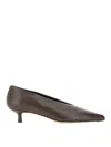 Aeyde Clara 35 Python-effect Leather Pumps In Dark Brown