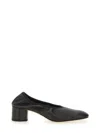 Aeyde Block Heel Round Toe Ballerina Shoes In Black