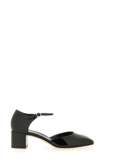 Aeyde 45mm Magda Nappa Leather Heels In Black