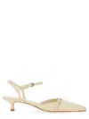 Aeyde Off-white Melia Leather Kitten Heels In Neutral