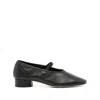 Aeyde Womens Pippa Block-heel Leather Ballet Flats Blac In Black