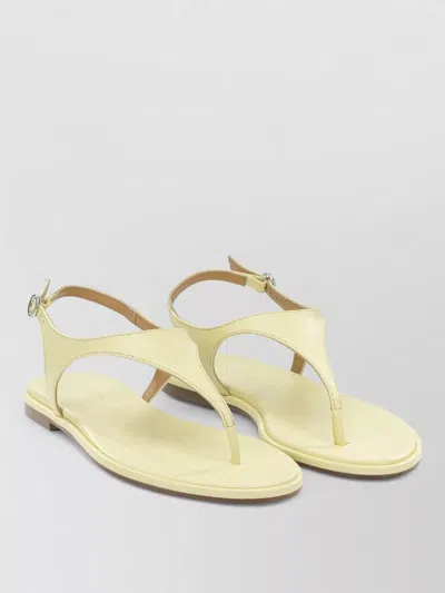 Aeyde Raine Flat Slide Sandals Open Toe In Yellow