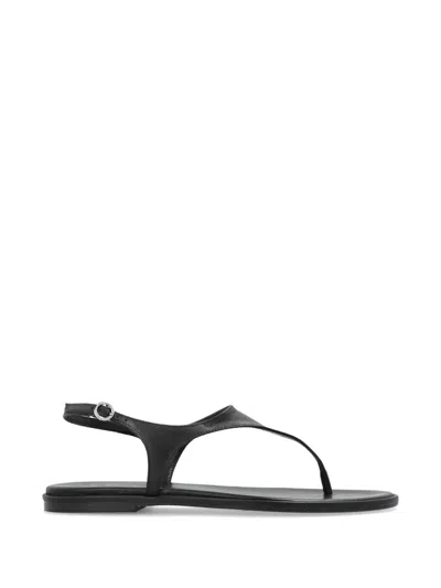 Aeyde Raine Leather Sandals In Black