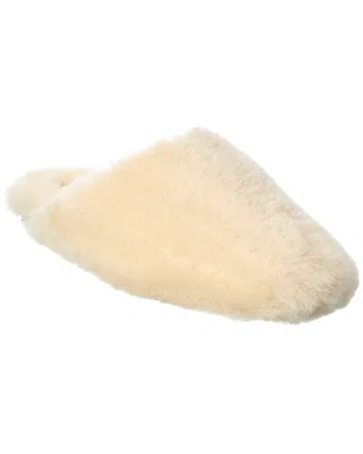 Aeyde Rega Shearling Mule In Neutral