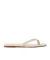 Aeyde Ivory Nappa Leather Cross Breed Lamb Leather Flats In Neutral