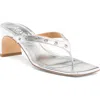 Aeyde Riva Rivet Slide Sandal In Silver