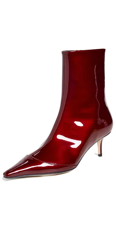 Aeyde Roe Patent Calf Leather Red Metallic Red Metallic