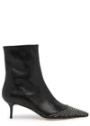Aeyde Roe Mini Studded Leather Boots In Black