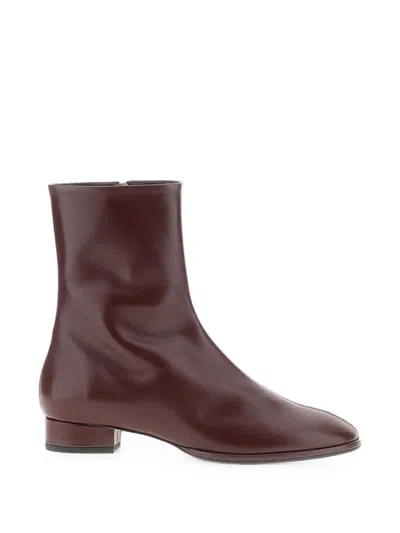 Aeyde Roisin Ankle Boots In Leather In Brown