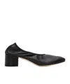 Aeyde Block Heel Round Toe Ballerina Shoes In Black