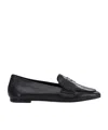 Aeyde Round Head Loafer Shoes In Black