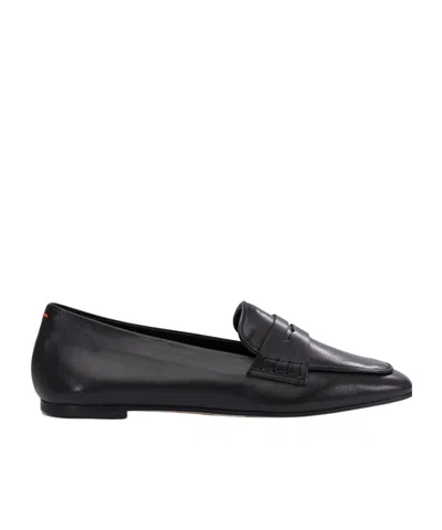 Aeyde Round Head Loafer Shoes In Black