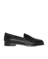 Aeyde Round Head Loafer Shoes In Black