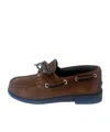 Aeyde Eyelet Lace Loafers Rubber Sole Suede Finish In Brown