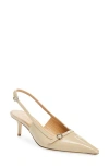 Aeyde Saba Pointed Toe Slingback Pump In Latte