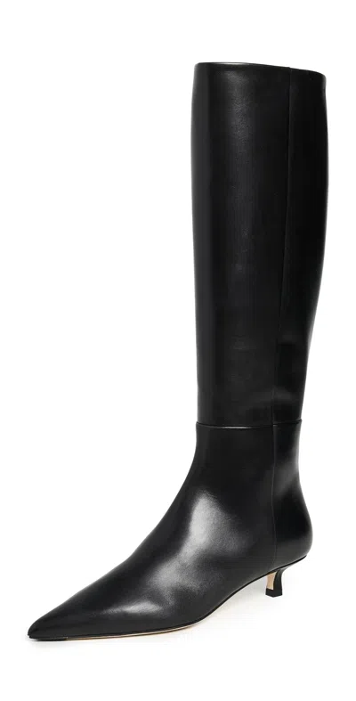 Aeyde Sabrina Calf Leather Black Boots Black