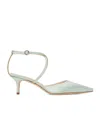 Aeyde Salome Satin Heels In Blue