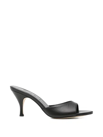 Aeyde Black Samia Stiletto Mule Heeled Sandals