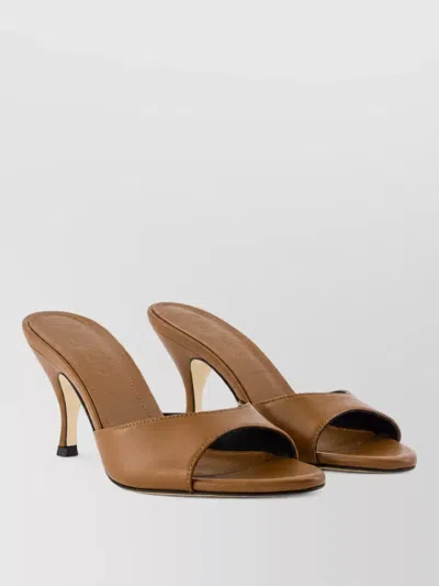 Aeyde Samia Mules Open Toe Smooth Leather Finish